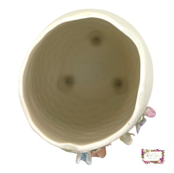 Vintage LEFTON China Floral Egg Vase Hand Painted Collectible - Picture 3 of 14